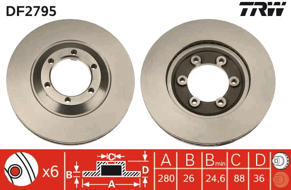 Disc frana TRW DF2795