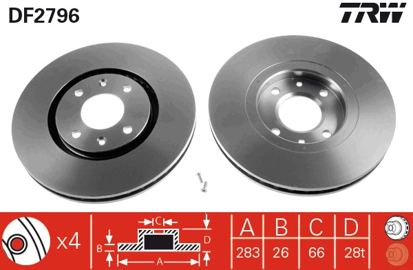 Disc frana TRW DF2796