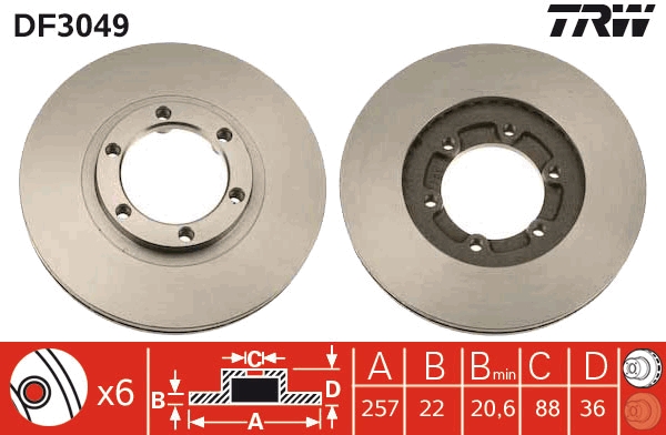 Disc frana TRW DF3049