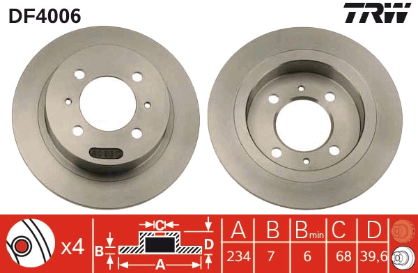 Disc frana TRW DF4006