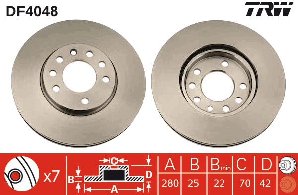 Disc frana TRW DF4048