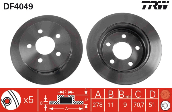 Disc frana TRW DF4049
