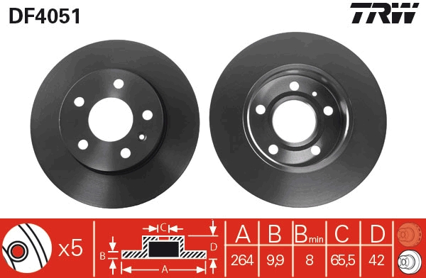 Disc frana TRW DF4051