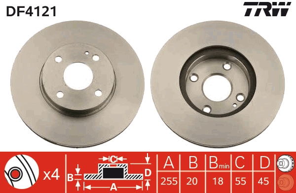 Disc frana TRW DF4121