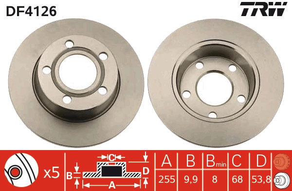 Disc frana TRW DF4126