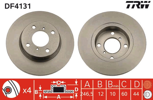 Disc frana TRW DF4131