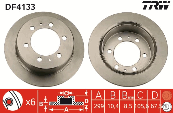 Disc frana TRW DF4133