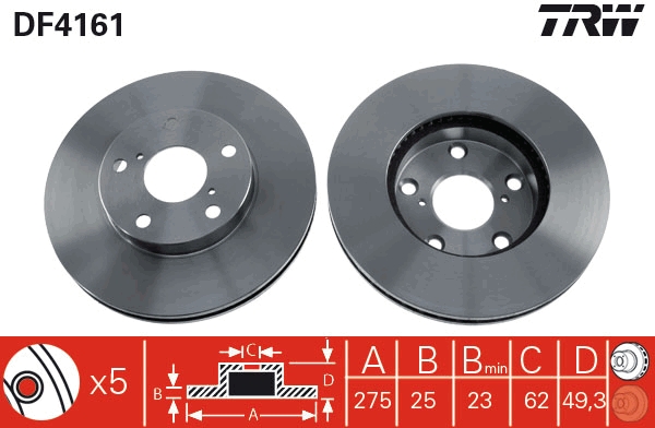 Disc frana TRW DF4161