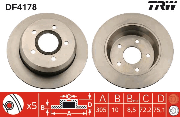 Disc frana TRW DF4178