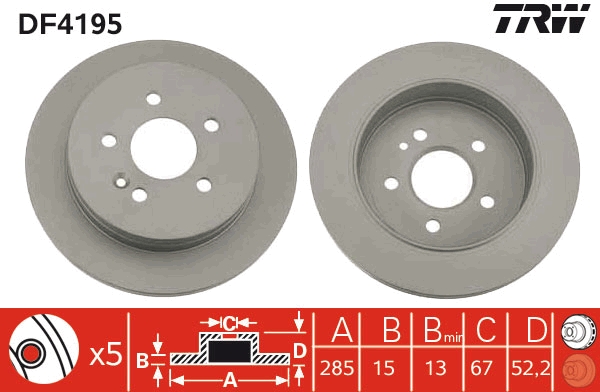 Disc frana TRW DF4195
