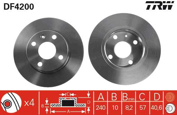 Disc frana TRW DF4200