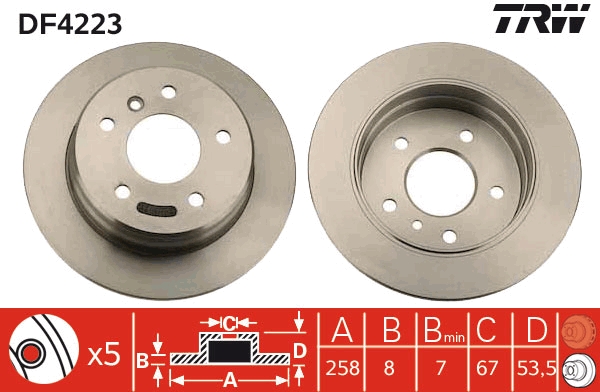 Disc frana TRW DF4223
