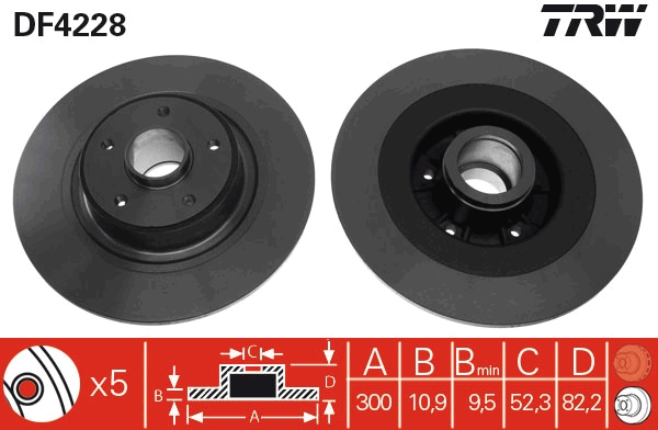 Disc frana TRW DF4228