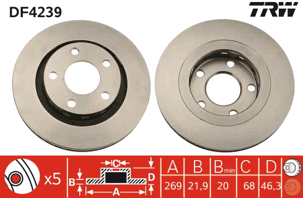 Disc frana TRW DF4239