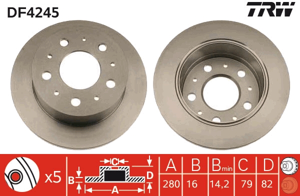 Disc frana TRW DF4245
