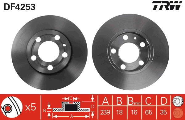 Disc frana TRW DF4253
