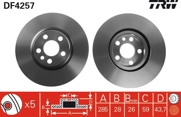 Disc frana TRW DF4257
