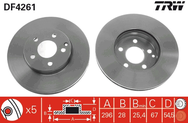 Disc frana TRW DF4261