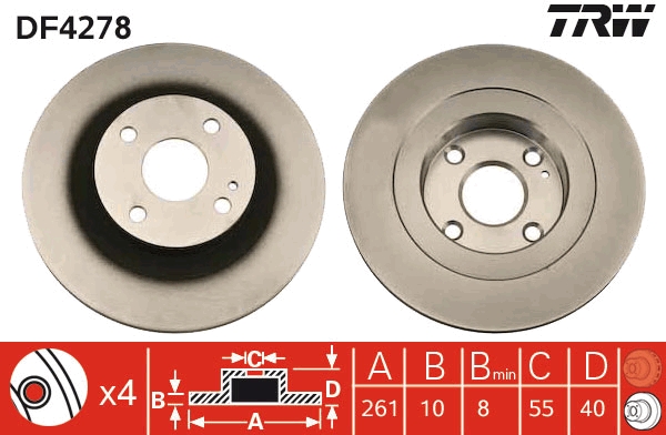 Disc frana TRW DF4278