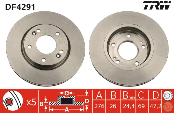Disc frana TRW DF4291