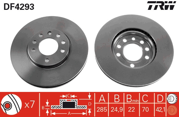 Disc frana TRW DF4293