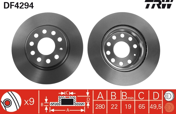 Disc frana TRW DF4294
