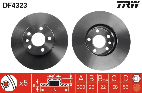 Disc frana TRW DF4323