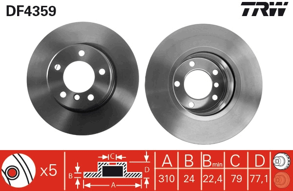 Disc frana TRW DF4359