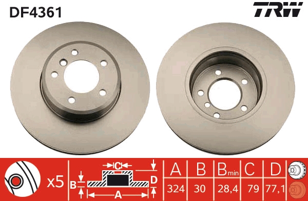 Disc frana TRW DF4361
