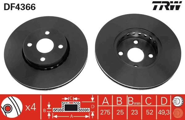 Disc frana TRW DF4366