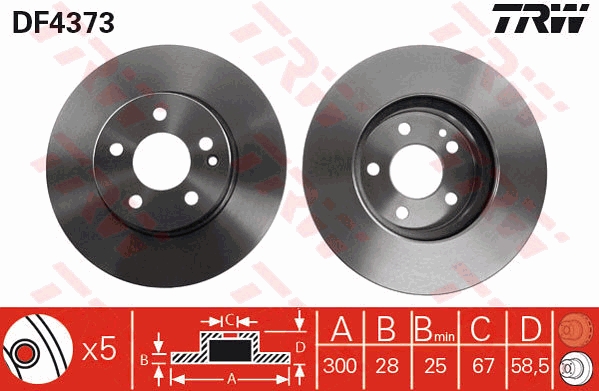 Disc frana TRW DF4373
