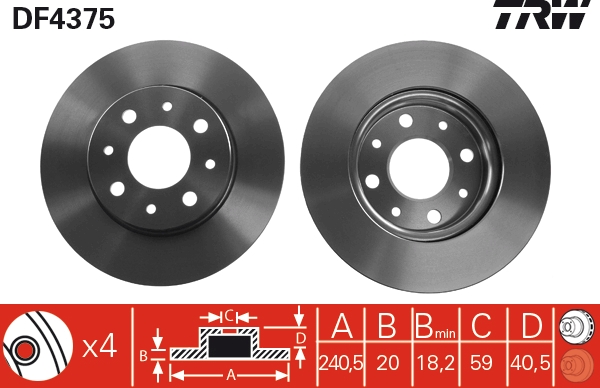 Disc frana TRW DF4375