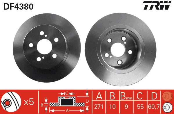 Disc frana TRW DF4380