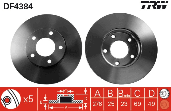 Disc frana TRW DF4384