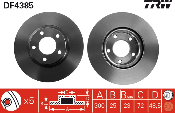 Disc frana TRW DF4385