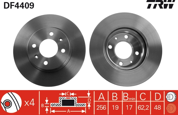 Disc frana TRW DF4409