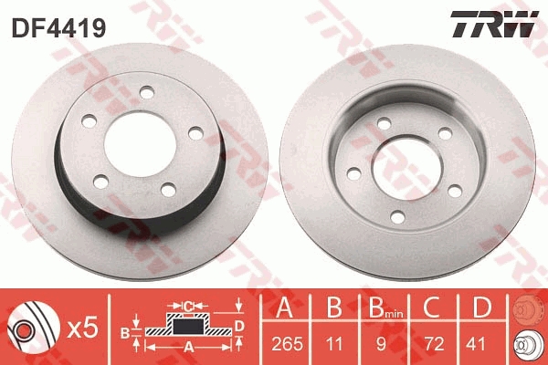 Disc frana TRW DF4419