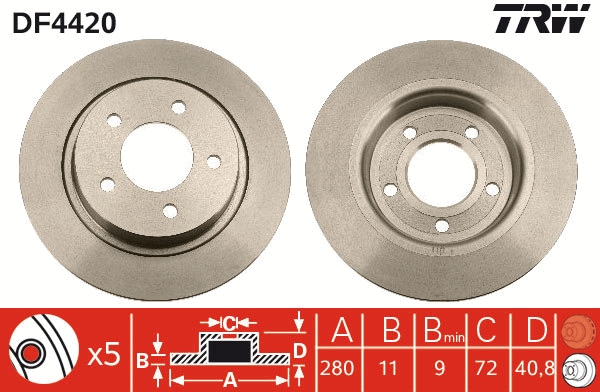 Disc frana TRW DF4420