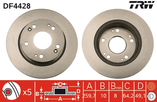 Disc frana TRW DF4428