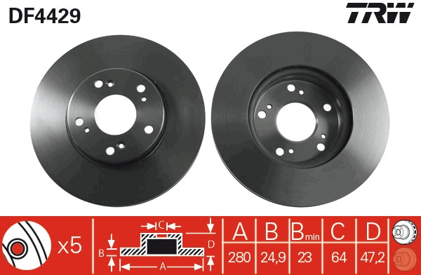 Disc frana TRW DF4429