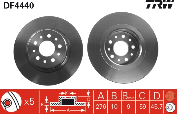 Disc frana TRW DF4440