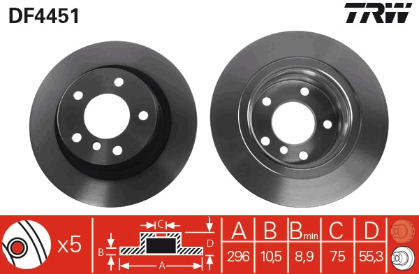 Disc frana TRW DF4451