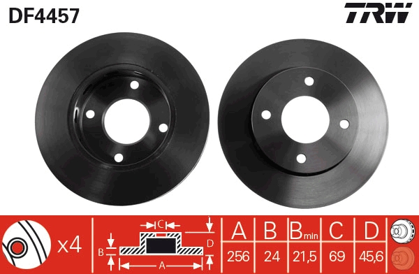 Disc frana TRW DF4457