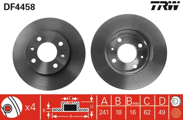 Disc frana TRW DF4458