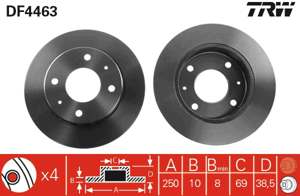 Disc frana TRW DF4463