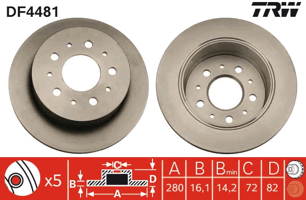 Disc frana TRW DF4481
