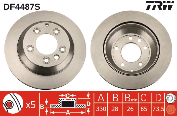 Disc frana TRW DF4487S