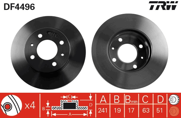 Disc frana TRW DF4496