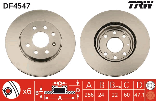 Disc frana TRW DF4547
