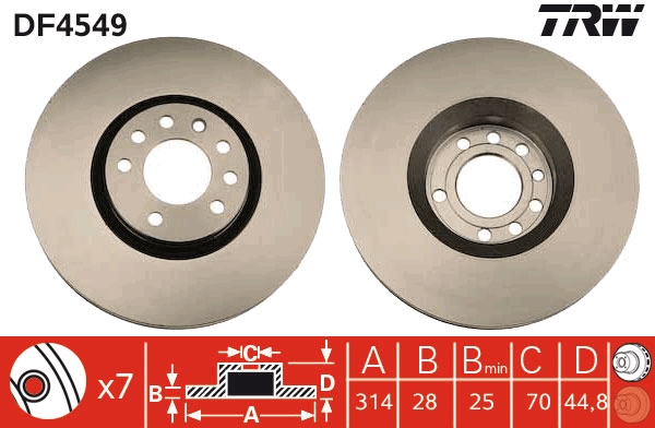 Disc frana TRW DF4549